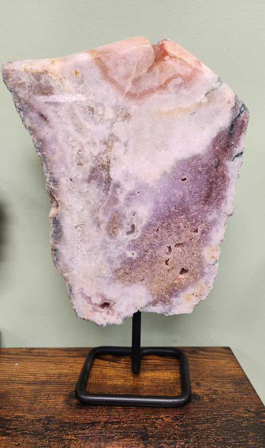 Pink Amethyst Slab on Stand