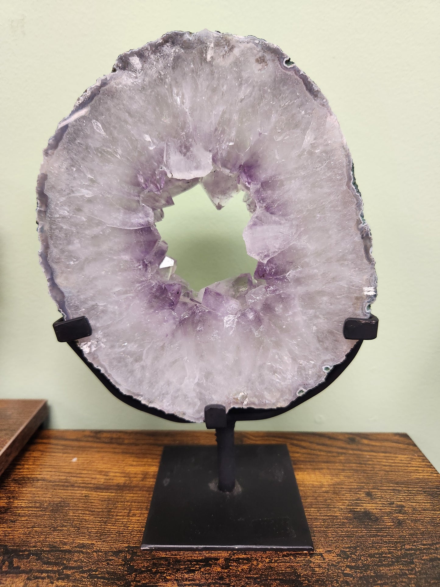 Amethyst Slice on Stand