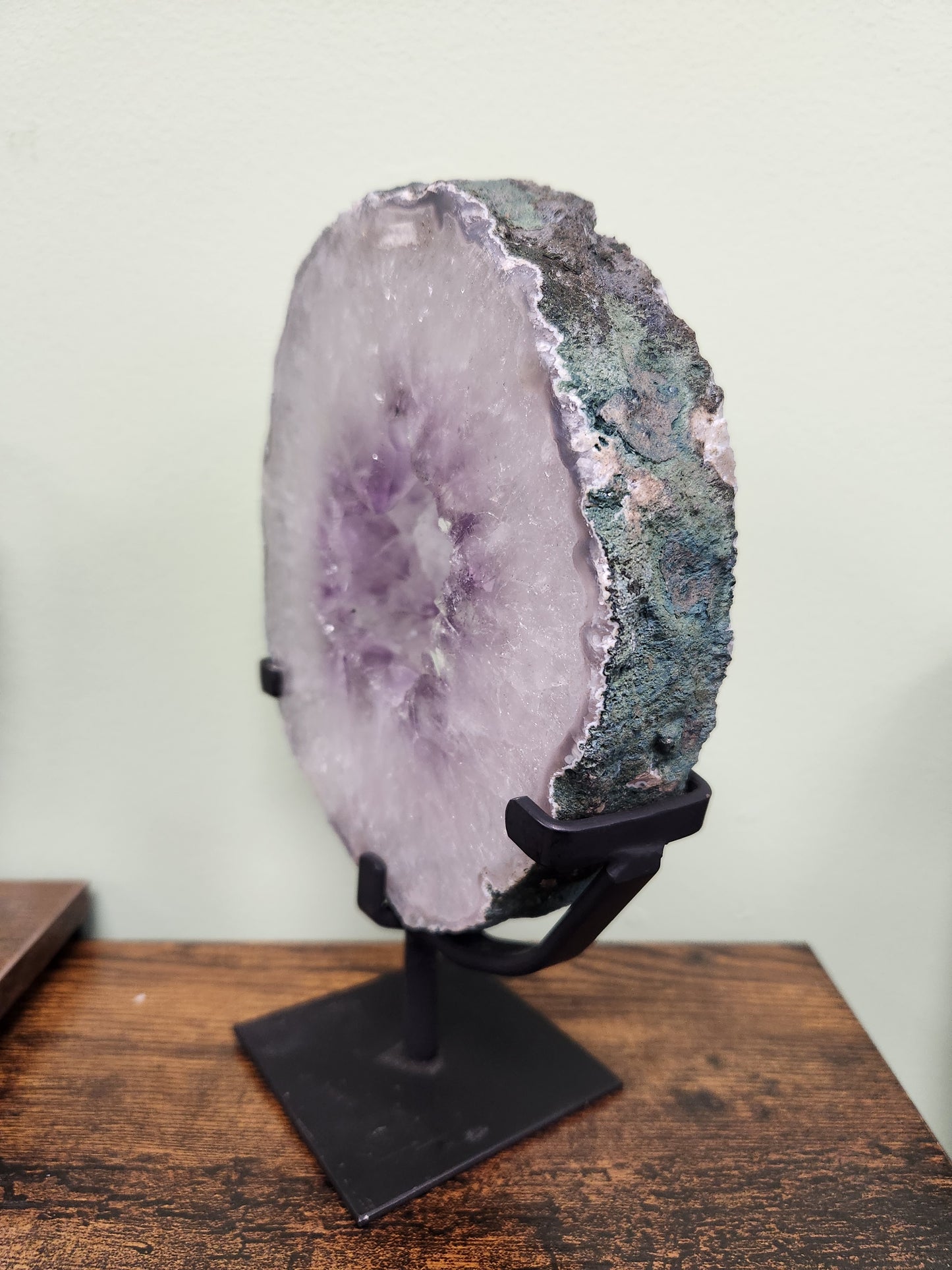 Amethyst Slice on Stand