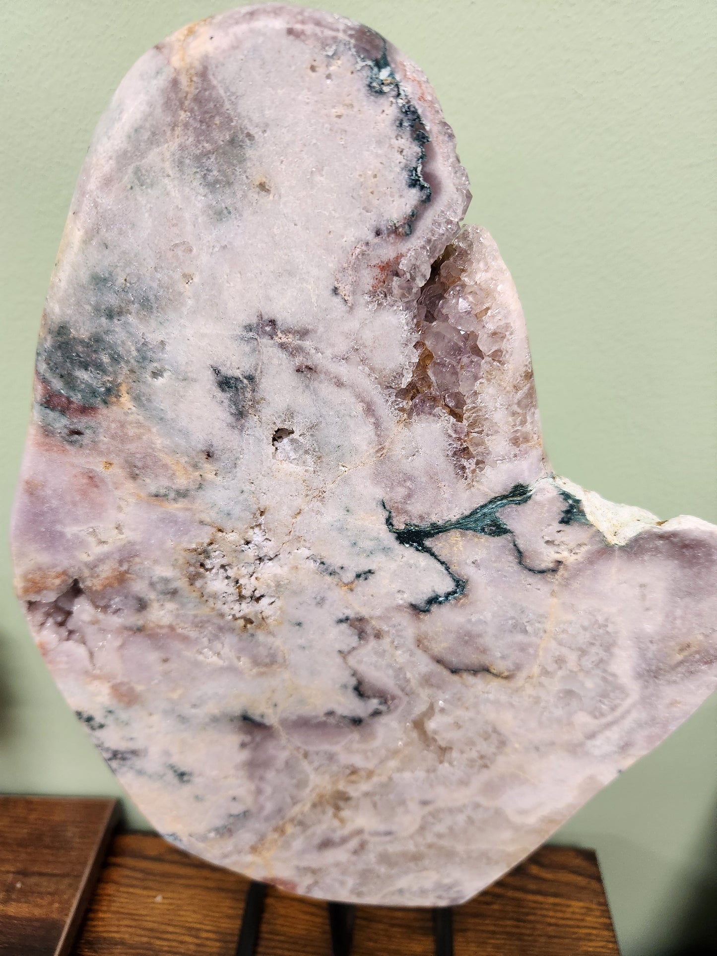 Pink Amethyst Slab on Stand #2