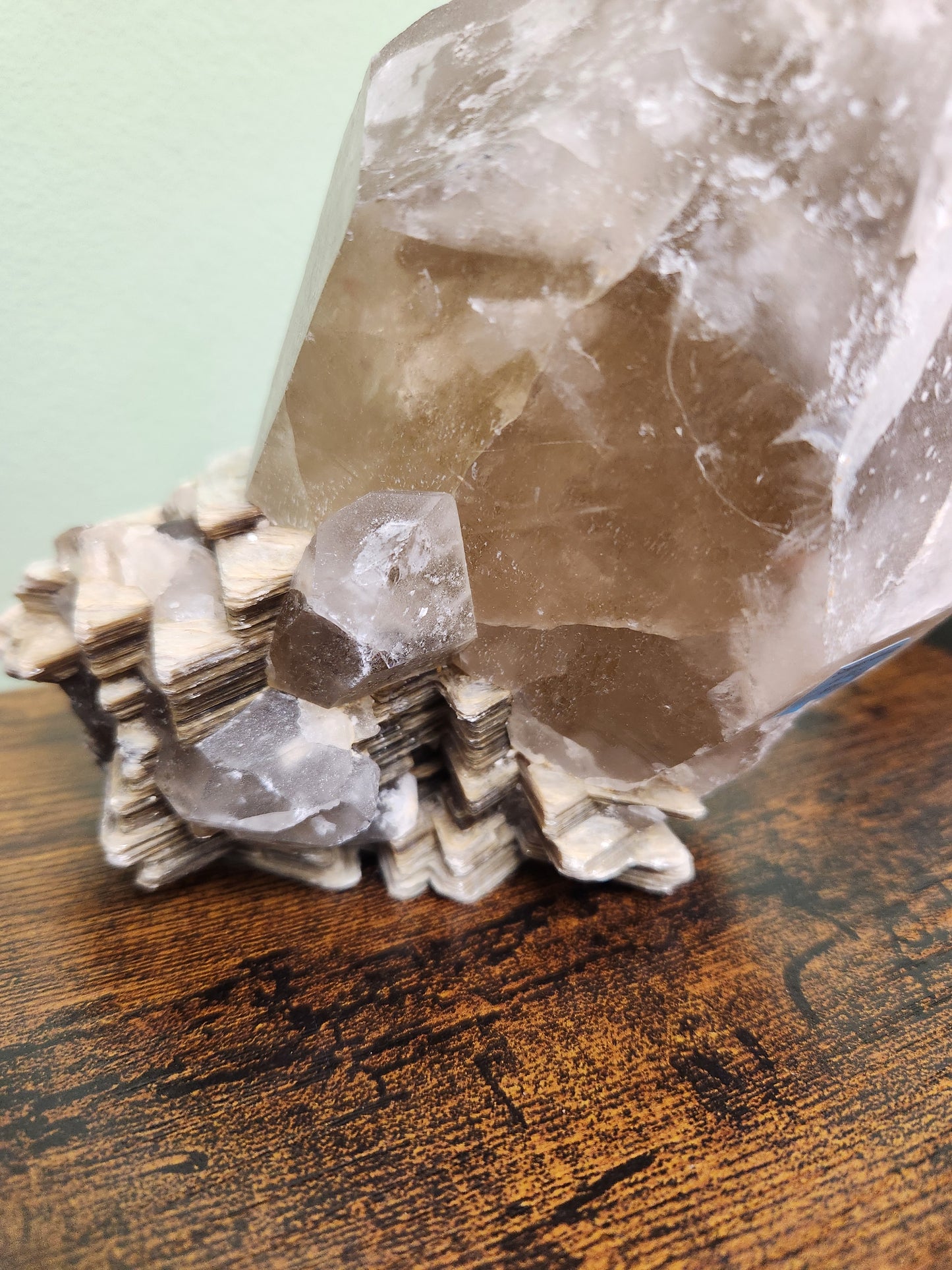 Smokey Quartz on Mica