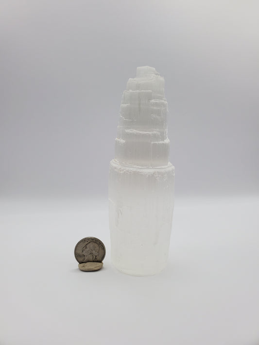 Natural Selenite Tower - 6 inches