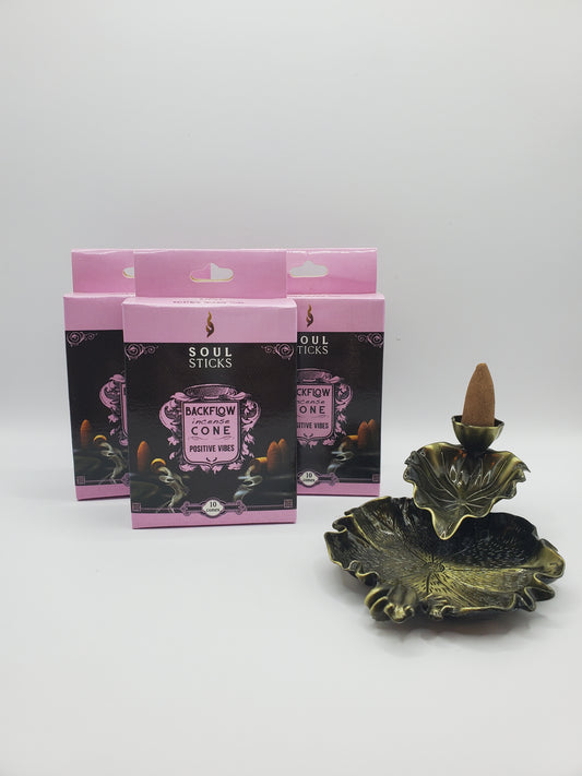 Soul Sticks Backflow Incense Cones - Positive Vibes