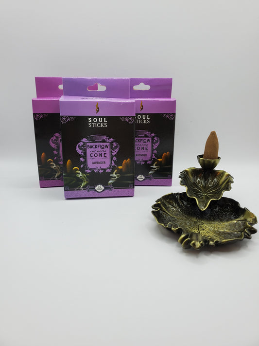 Soul Sticks Backflow Incense Cones - Lavender