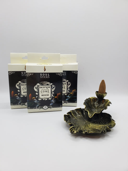 Soul Sticks Backflow Incense Cones - Meditation